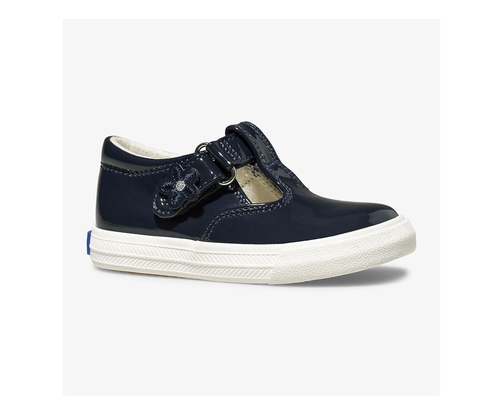 Slip Ons Keds Enfant Bleu Marine - Daphne Patent - 901-DULCBF